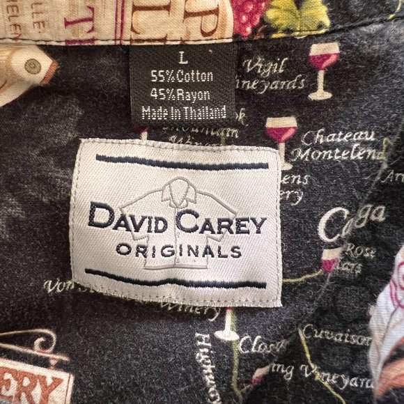 Napa Valley Wine Trail - Mens Shirt - David Carey Originals - Size Large - Picture 9 of 9